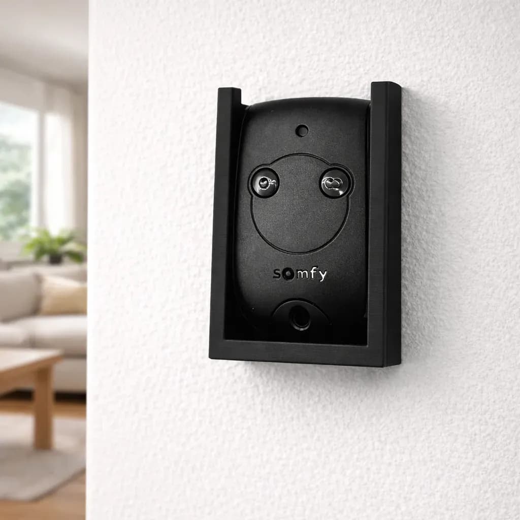 Support Somfy Keytis, support mural imprimé en 3D pour Somfy Keytis io & RTS (2 et 4 canaux)