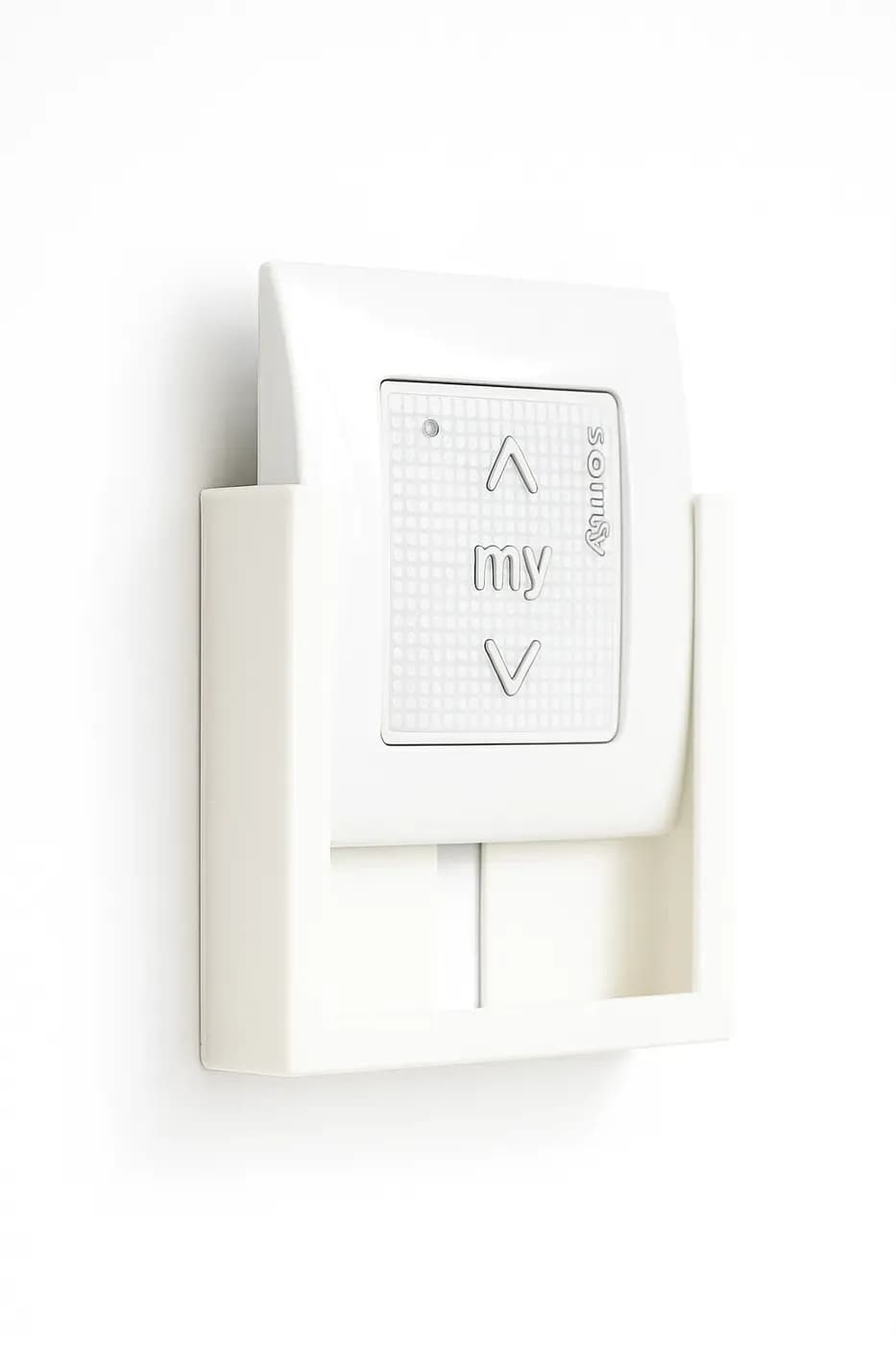Support mural pour télécommande Somfy Smoove, installé au mur